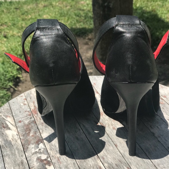 Charles Jourdan Suede Peep Toe Pumps - Picture 3 of 3